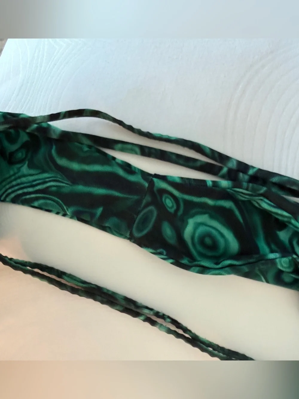Gonza Emerald & Black Marble-Print Double-Strap Bikini - Picture 6 of 7